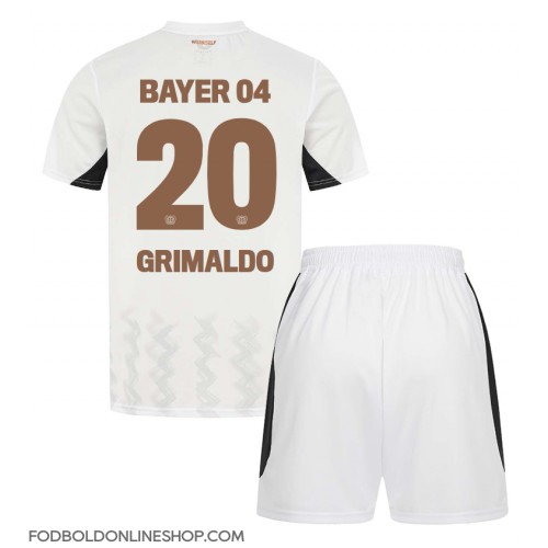 Bayer Leverkusen Alejandro Grimaldo #20 Udebane Trøje Børn 2024-25 Kortærmet (+ Korte bukser)